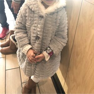 Hooded Faux Fur Jacket